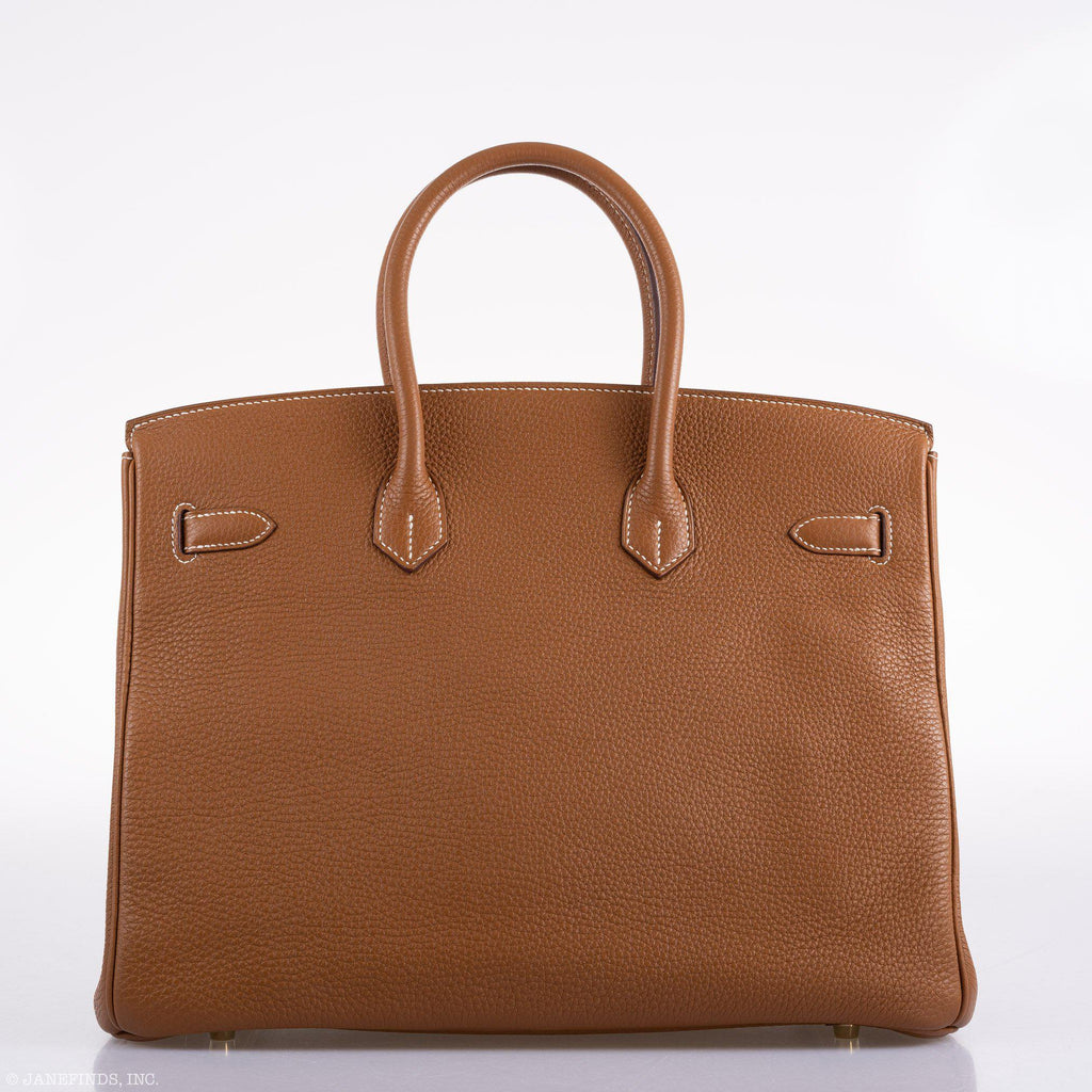 Hermes Birkin 35 Gold Togo Gold Hardware - Square O - hardware detail