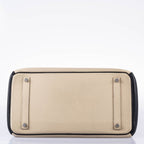 Hermes Birkin 35 HSS Black & Parchemin Togo Leather Palladium Hardware - 2009, M Square - hardware detail