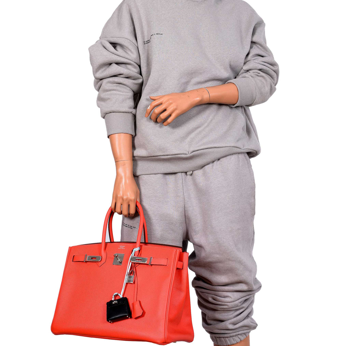 Hermes Birkin 35 Rose Jaipur Epsom Palladium Hardware - 2015, T - hardware detail