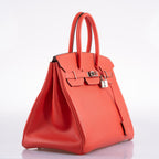 Hermes Birkin 35 Rose Jaipur Epsom Palladium Hardware - 2015, T - hardware detail