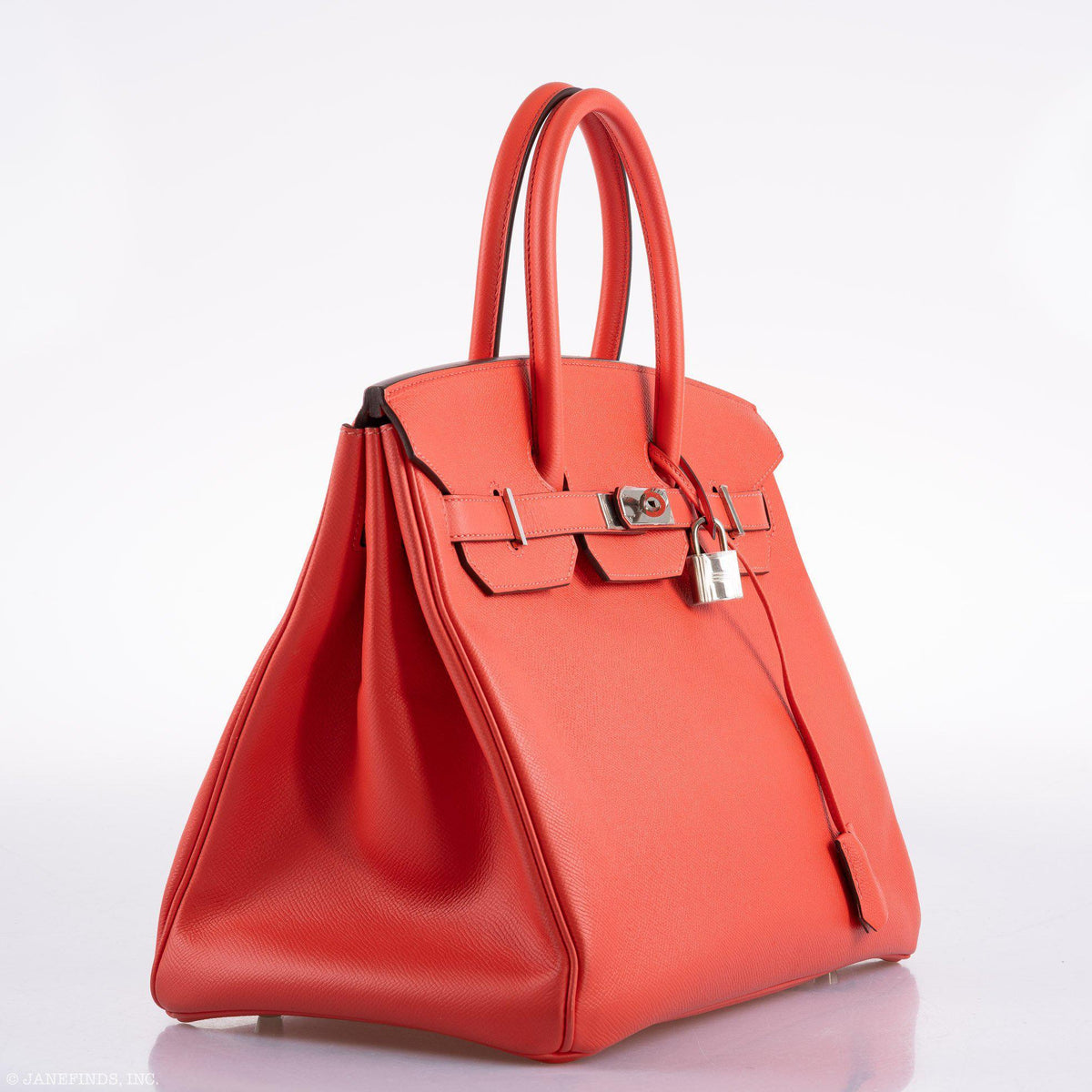 Hermes Birkin 35 Rose Jaipur Epsom Palladium Hardware - 2015, T - hardware detail