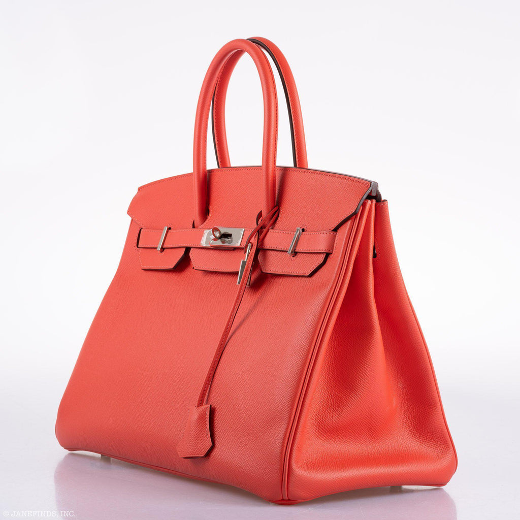 Hermes Birkin 35 Rose Jaipur Epsom Palladium Hardware - 2015, T - hardware detail