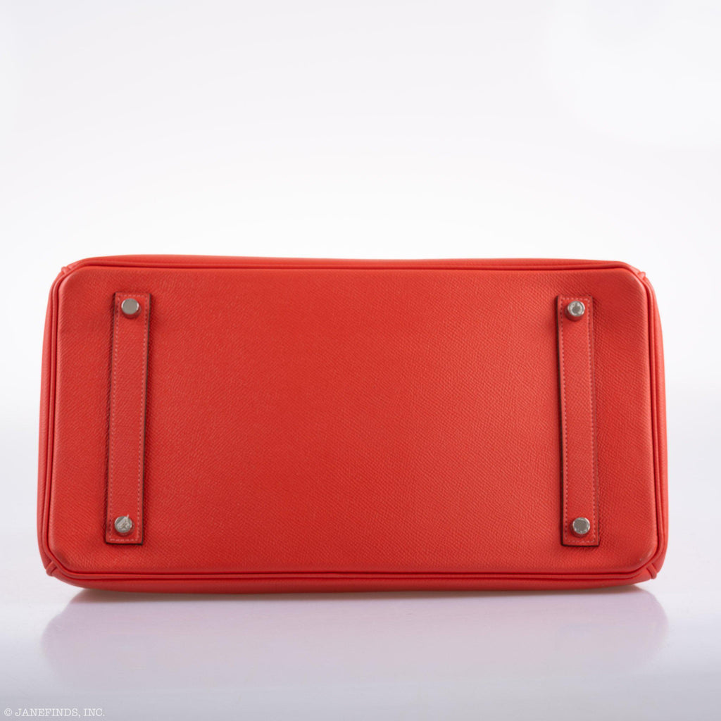 Hermes Birkin 35 Rose Jaipur Epsom Palladium Hardware - 2015, T - hardware detail