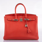 Hermes Birkin 35 Rose Jaipur Epsom Palladium Hardware - 2015, T - hardware detail