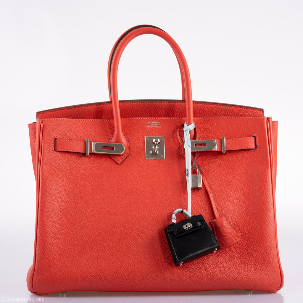 Hermes Birkin 35 Rose Jaipur Epsom Palladium Hardware - 2015, T - hardware detail
