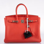 Hermes Birkin 35 Rose Jaipur Epsom Palladium Hardware - 2015, T - hardware detail
