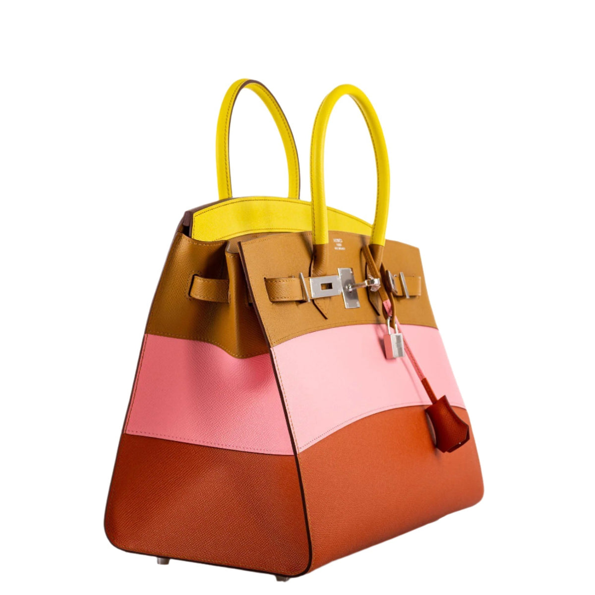 Hermes Birkin 35 Sellier Sunrise Rainbow Epsom Leather Bag with Palladium-Tone Hardware bag, product image 8; color, leather and hardware details as shown