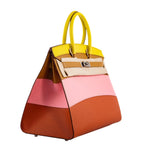 Hermes Birkin 35 Sellier "Sunrise" Rainbow Epsom Palladium Hardware - 2020, Y - hardware detail
