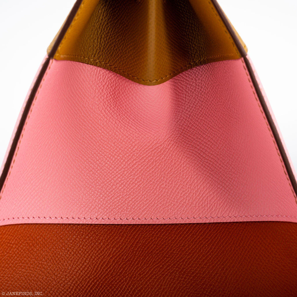 Hermes Birkin 35 Sellier Sunrise Rainbow Epsom Leather Bag with Palladium-Tone Hardware bag, product image 2; color, leather and hardware details as shown