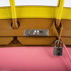 Hermes Birkin 35 Sellier Sunrise Rainbow Epsom Leather Bag with Palladium-Tone Hardware bag, product image 4; color, leather and hardware details as shown