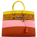 Hermes Birkin 35 Sellier Sunrise Rainbow Epsom Leather Bag with Palladium-Tone Hardware bag, product image 1; color, leather and hardware details as shown