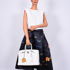 Hermes Birkin 35 White Clemence leather Palladium Hardware - N Square - hardware detail
