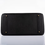 Hermes Birkin 40 Black Epsom Leather Gold Hardware - 2011, Square O - hardware detail