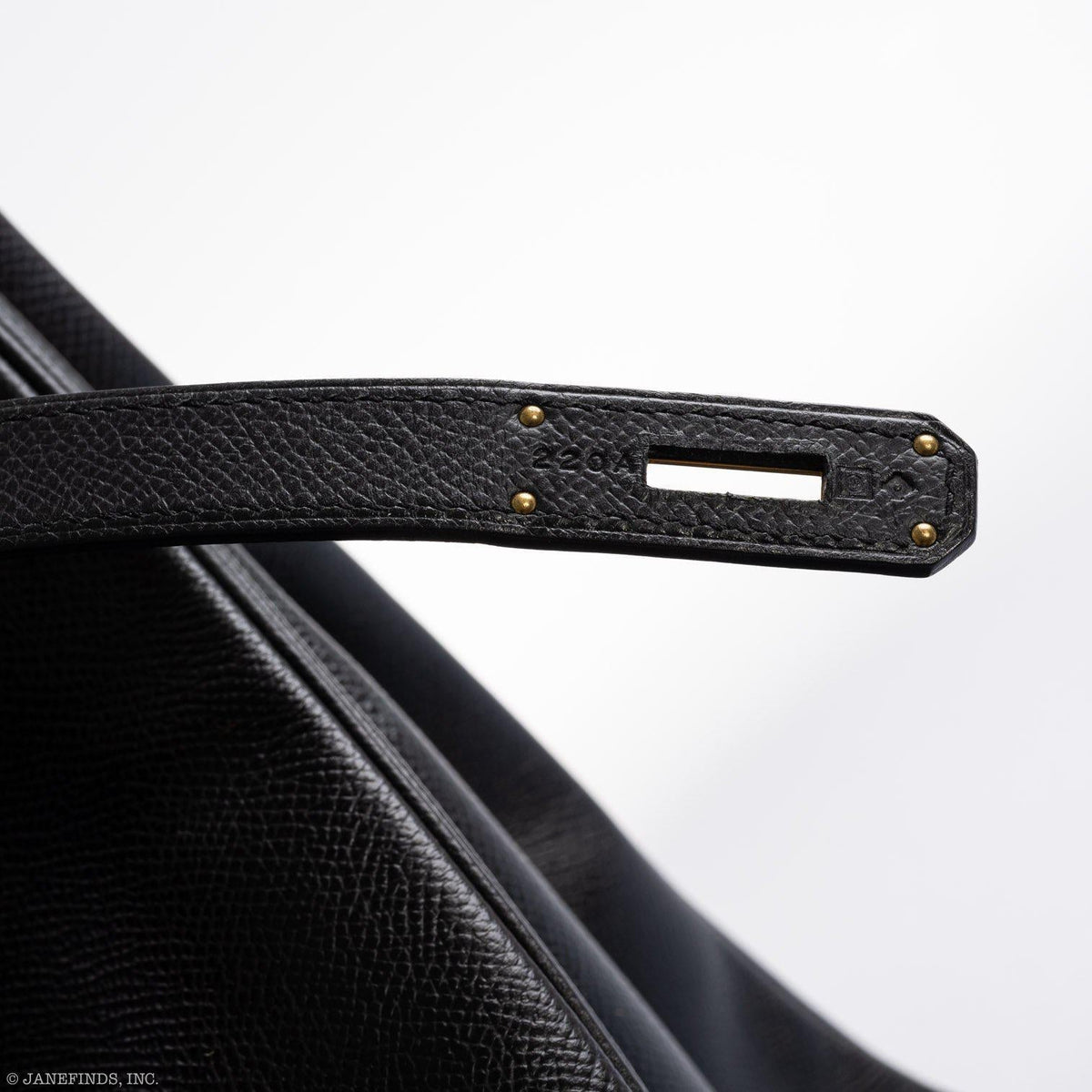 Hermes Birkin 40 Black Epsom Leather Gold Hardware - 2011, Square O - hardware detail