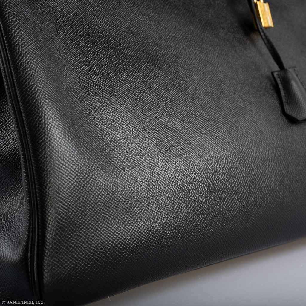 Hermes Birkin 40 Black Epsom Leather Gold Hardware - 2011, Square O - hardware detail