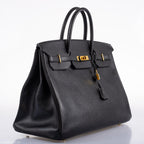 Hermes Birkin 40 Black Epsom Leather Gold Hardware - 2011, Square O - hardware detail