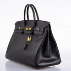 Hermes Birkin 40 Black Epsom Leather Gold Hardware - 2011, Square O - hardware detail