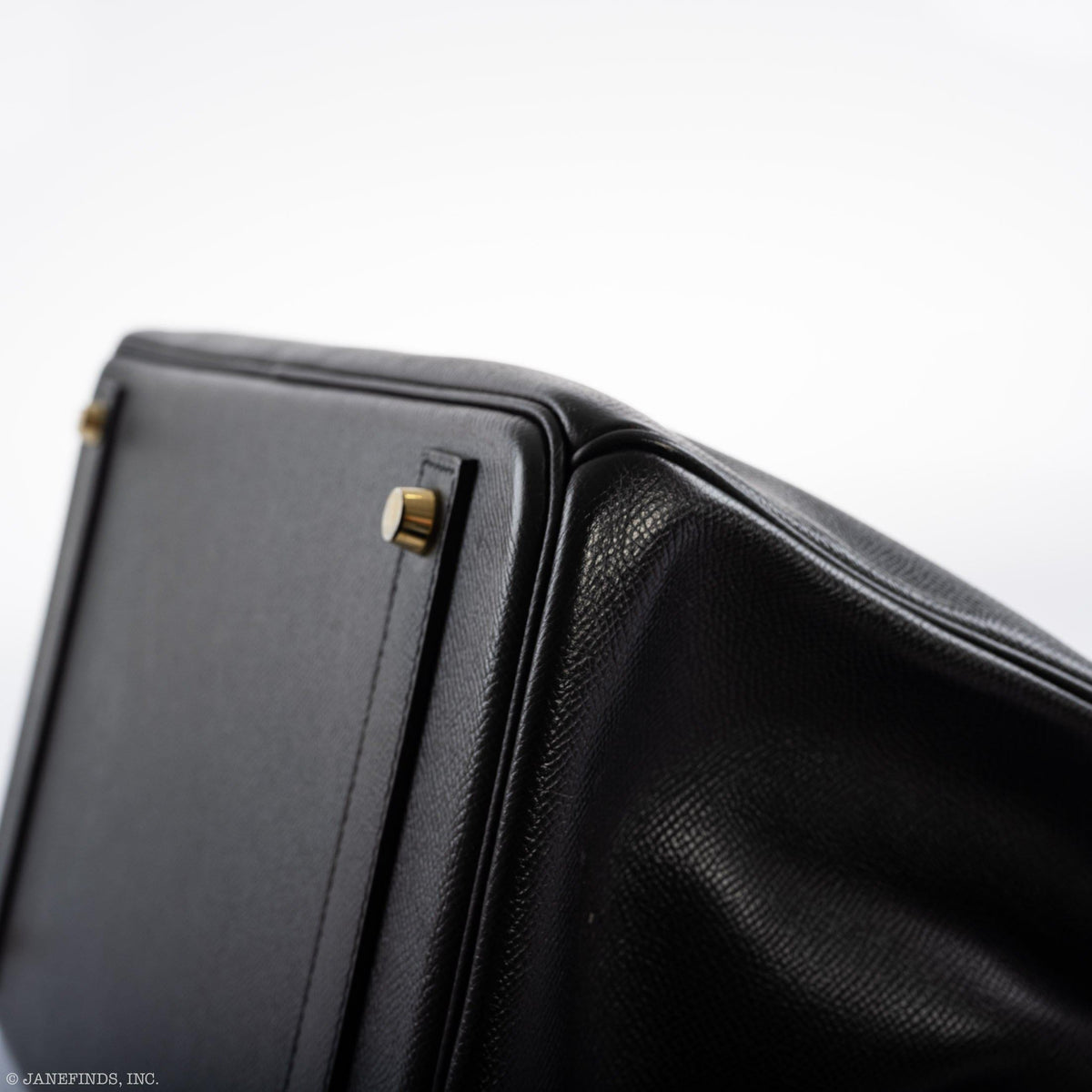 Hermes Birkin 40 Black Epsom Leather Gold Hardware - 2011, Square O - hardware detail
