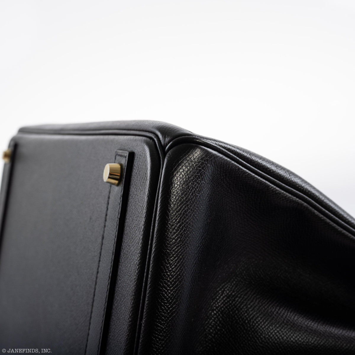 Hermes Birkin 40 Black Epsom Leather Gold Hardware - 2011, Square O - hardware detail