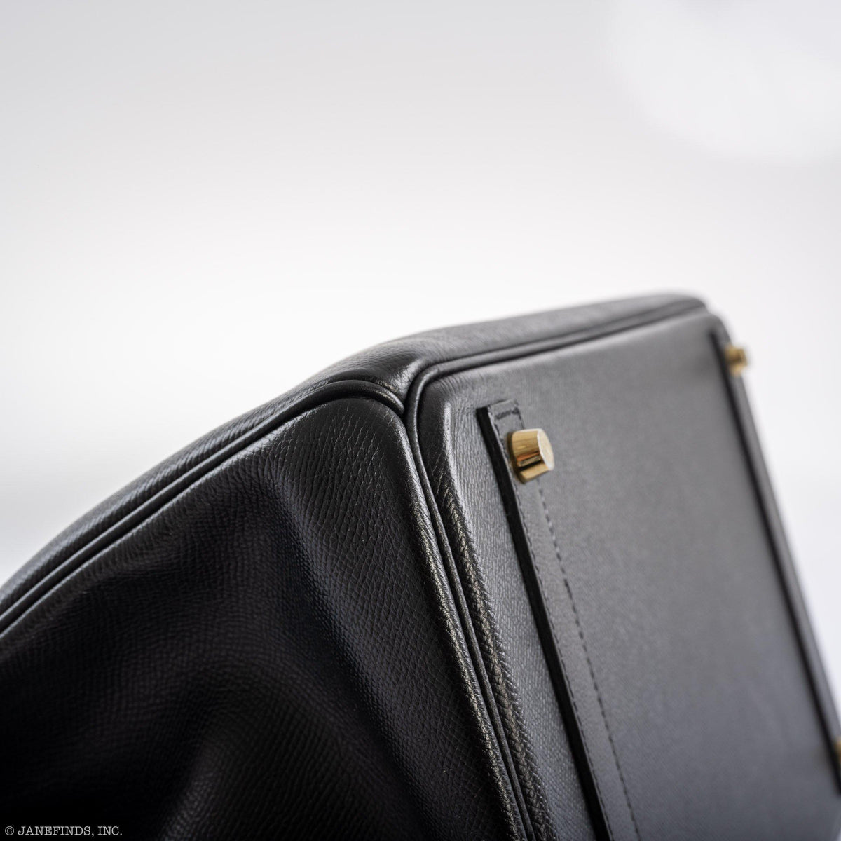 Hermes Birkin 40 Black Epsom Leather Gold Hardware - 2011, Square O - hardware detail