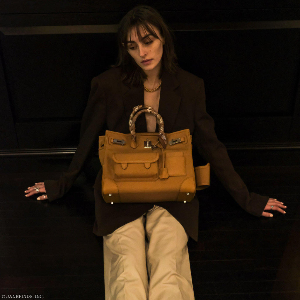 Hermes Birkin Cargo 35 Sesame Swift & Canvas Palladium Hardware - 2020, Y - hardware detail
