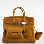 Hermes Birkin Cargo 35 Sesame Swift & Canvas Palladium Hardware - 2020, Y - hardware detail