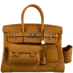 Hermes Birkin Cargo 35 Sesame Swift & Canvas Palladium Hardware - 2020, Y - hardware detail