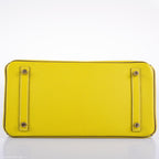 Hermes HSS Birkin 30 Lime & Etoupe Chevre with Gold Hardware - 2013, Q Square - hardware detail