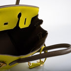 Hermes HSS Birkin 30 Lime & Etoupe Chevre with Gold Hardware - 2013, Q Square - hardware detail