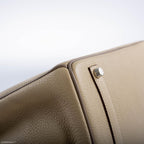 Hermes HSS Birkin 35 Parchemin & Etoupe Epsom with Palladium Hardware - 2010, N Square - hardware detail