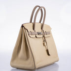 Hermes Birkin 35 HSS Parchemin And Etoupe Epsom Leather Bag bag, product image 3; color, leather and hardware details as shown