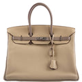 Hermes Birkin 35 HSS Parchemin And Etoupe Epsom Leather Bag bag, product image 1; color, leather and hardware details as shown