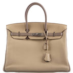 Hermes Birkin 35 HSS Parchemin And Etoupe Epsom Leather Bag bag, product image 1; color, leather and hardware details as shown