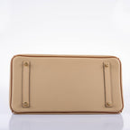 Hermes HSS Birkin 35 Trench & Gold Togo with Brushed Gold Hardware - hardware detail
