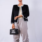 Hermes Kelly Pochette Black Matte Niloticus Crocodile