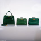 Hermes Kelly Pochette Cactus Alligator, product detail view 13