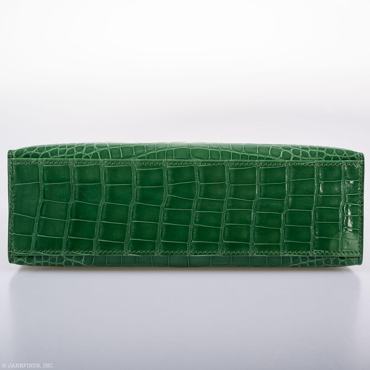 Hermes Kelly Pochette Cactus Alligator, product detail view 8