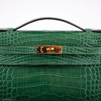 Hermes Kelly Pochette Cactus Alligator, product detail view 9