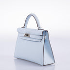 Hermes Kelly 20 Mini II Bleu Brume Hydra Epsom Palladium Hardware