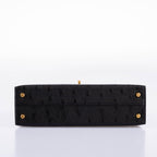Hermes Kelly 20 Mini II Sellier Black Ostrich Gold Hardware