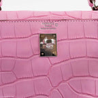 Hermes Kelly 25 Retourne 5P Bubblegum Pink Matte Alligator Palladium Hardware