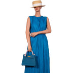 Hermes Kelly 25 Retourne Blue Colvert Togo Gold Hardware