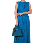 Hermes Kelly 25 Retourne Blue Colvert Togo Gold Hardware