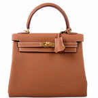 Hermes Kelly 25 Retourne Gold Togo Gold Hardware
