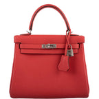 Hermes Kelly 25 Retourne Rouge Pivoine Togo