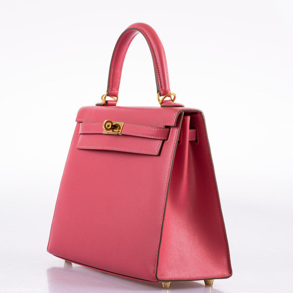 Hermes Kelly 25 Sellier Rose Lipstick Tadelakt