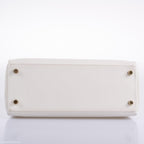 Hermes Kelly 28 Retourne White Epsom, product detail view 5