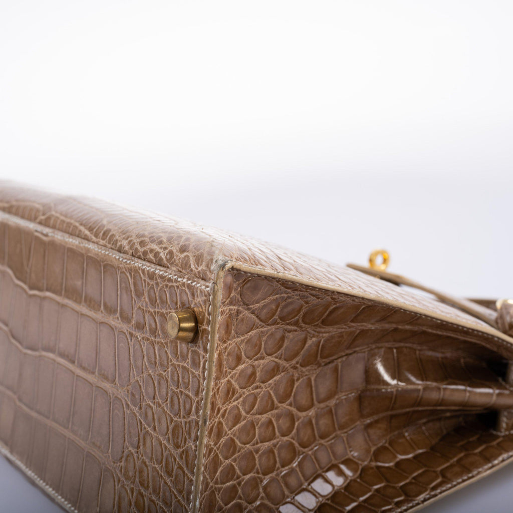 Hermes Kelly 28 Sellier Ficelle Alligator, product detail view 12