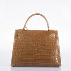 Hermes Kelly 28 Sellier Ficelle Alligator, product detail view 9