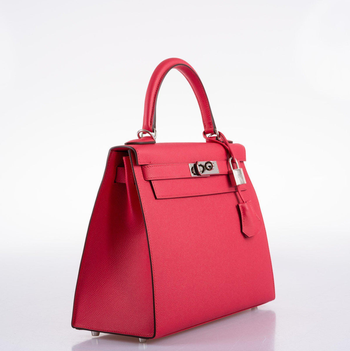 Hermes Kelly 28 Sellier Rose Extreme Epsom, back view